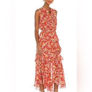 Ilona Dress MISA Los Angeles Size: L Color: Mandarin Fan Qty: 1